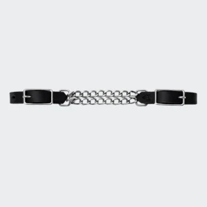 Leather Curb Chain - Black