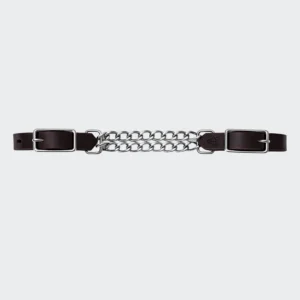 Leather Curb Chain - Brown